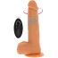 Вібратор з ротацією Get Real Naked Rotating Beads & Vibrating Dildo 8.5, тілесний - Фото №1