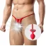 Трусы мужские с анальной пробкой Art of Sex Joni Sexy Panties With Silicone Plug M, красные - Фото №1