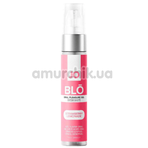 Гель для орального секса с охлаждающим эффектом JO Blo Strawberry Lemonade - клубничный лимонад, 30 мл - Фото №1