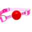 Кляп DS Fetish Neon Ball Gag, рожево-червоний - Фото №1