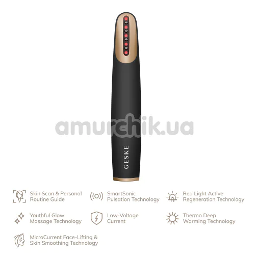 Лифтинг-массажер для лица Geske Skin Firming Wand 7 in 1, серый