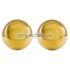 Вагінальні кульки Ben Wa Authentic Love Balls, золоті - Фото №1