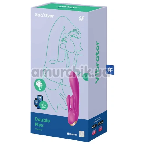 Вібратор Satisfyer Double Flex, фіолетовий