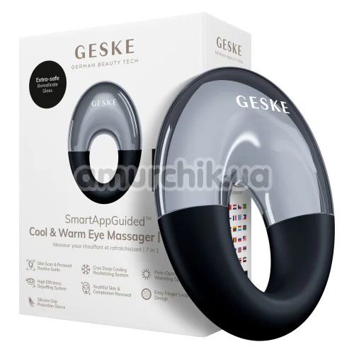 Массажер для глаз Geske Cool & Warm Eye Massager 7 in 1, черный