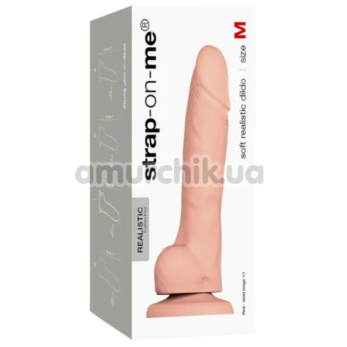 Фаллоимитатор Strap-On-Me Soft Realistic Dildo M, телесный