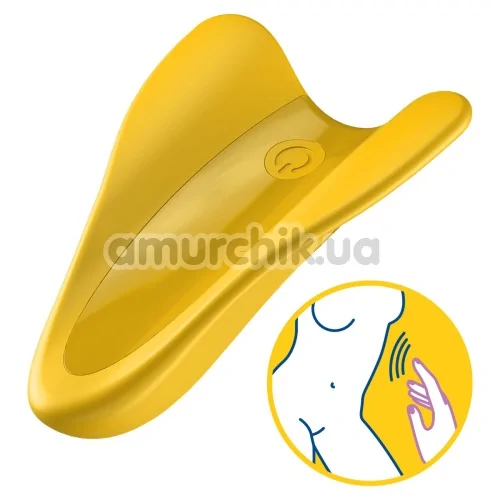 Вибронасадка на палец Satisfyer High Fly, желтая