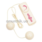 Вагинальные шарики с вибрацией Orgasm Vibrating Balls, белые - Фото №1