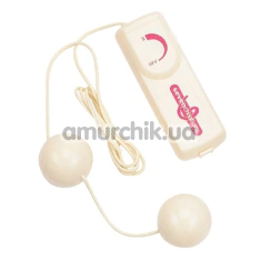 Вагинальные шарики с вибрацией Orgasm Vibrating Balls, белые - Фото №1