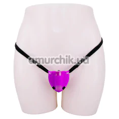 Вибратор-бабочка Pretty Love Clitoral Massager Heartbeat, фиолетовый - Фото №1