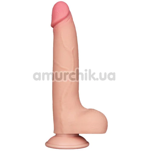 Фаллоимитатор Sliding-Skin Dual Layer Dong 8.5 с мошонкой, телесный