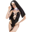 Костюм монашки JSY Sexy Lingerie 5737, черно-белый: платье + головной убор + воротник - Фото №2