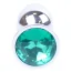 Анальна пробка з зеленим кристалом Exclusivity Jewellery Silver Plug, срібна - Фото №3