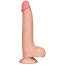 Фаллоимитатор Sliding-Skin Dual Layer Dong 8.5 с мошонкой, телесный - Фото №2