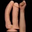 Двойной фаллоимитатор LoveToy Mega Double Dildo 12, телесный - Фото №2