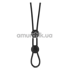 Ерекційне кільце Stay Hard Silicone Double Loop Cock Ring, чорне - Фото №1