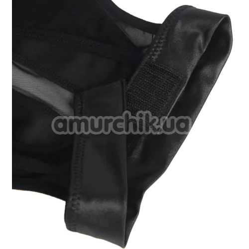 Платье Star Night Wetlook Leather Sexy Mini Dress, черное