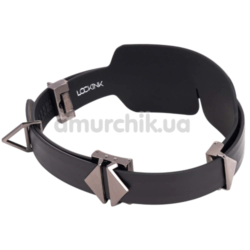 Маска Lockink Luxury Leather Blindfold Kit, черная