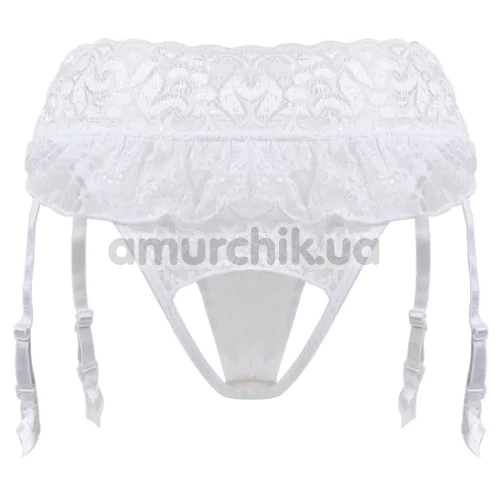 Комплект Star Night Lace Gentle Set, білий: пояс для панчіх + трусики