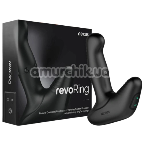 Вибростимулятор простаты с ротацией Nexus Revo Ring, черный