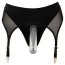 Трусики для страпона з підв'язками для панчіх Bad Kitty Thong With O-Ring, чорні - Фото №6