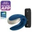 Вібратор Satisfyer Double Love Luxury Partner Vibrator, синій - Фото №10