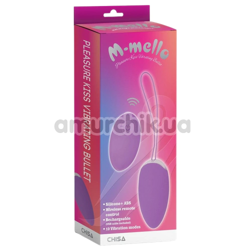 Віброяйце M-Mello Pleasure Kiss Vibrating Bullet, фіолетове