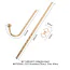 Анальний гак Lockink Golden Adjustable Anal Hook Set, золотий - Фото №4