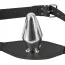 Кожаные стринги с анальной пробкой Zado Fetish Men's Leather String Plug, черные - Фото №5