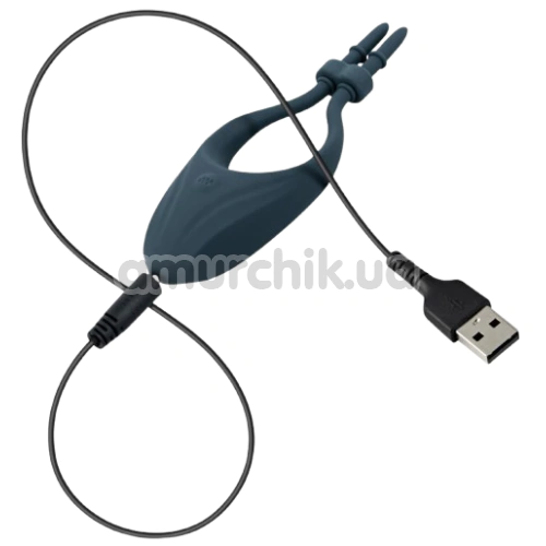 Віброкільце для члена Boners Adjustable Cock Ring, синє