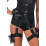 Костюм полицейской Leg Avenue Flirty Five-0 Cop Costume, черный: комбинезон + портупея + фуражка - Фото №12