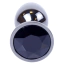 Анальна пробка із чорним кристалом Exclusivity Jewellery Dark Silver Plug, срібна - Фото №2
