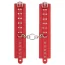 Наручники sLash Leather Rastraints Hand Cuffs, красные - Фото №2