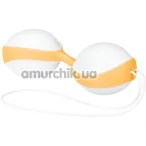 Вагінальні кульки Amor Gym Balls, біло-жовті - Фото №1