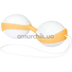 Вагінальні кульки Amor Gym Balls, біло-жовті - Фото №1