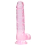Фалоімітатор Realrock Crystal Clear Dildo Realistic 8, рожевий - Фото №2