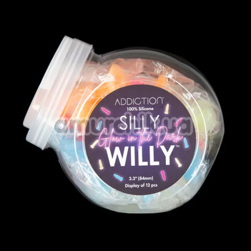 Набор фаллоимитаторов Addiction Silly Willy Glow in the Dark, светящийся в темноте