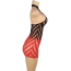 Платье Star Night Seductive See-Through Fishnet Halter Dress, черно-красное - Фото №7