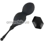 Вагинальные шарики с вибрацией Inflatable + Remote Controlled Love Balls, черные - Фото №1