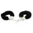Наручники з чорним хутром DS Fetish Handcuffs, срібні - Фото №1