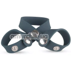 Эрекционное кольцо для члена Boners Ball Splitter Cock Ring, синее - Фото №1