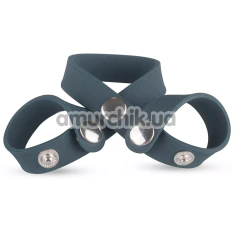 Эрекционное кольцо для члена Boners Ball Splitter Cock Ring, синее - Фото №1