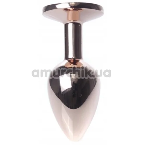 Анальная пробка с розовым кристаллом Exclusivity Jewellery Red Gold Plug, золотая