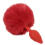 Анальна пробка з прозорим кристалом і червоним хвостиком Alume Silicone Plug With Tail S, червона - Фото №5