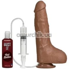 Фалоімітатор з еякуляцією Bust It Squrting Realistic Cock, коричневий - Фото №1