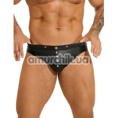 Трусы мужские Star Night Leather Rivet Men Brief, черные - Фото №1