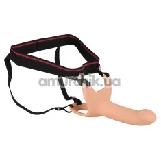 Порожнистий страпон Strap-on Silicone Sleeve, тілесний - Фото №1