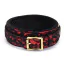 Нашийник з повідцем Liebe Seele Victorian Garden Lace and Vegan Leather Collar With Chain Leash, червоно-чорний - Фото №2