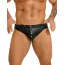 Трусы мужские Star Night Leather Rivet Men Brief, черные - Фото №1