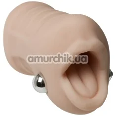 Симулятор орального сексу з вібрацією Sasha Grey Vibrating Deep Throat Sucker, тілесний - Фото №1