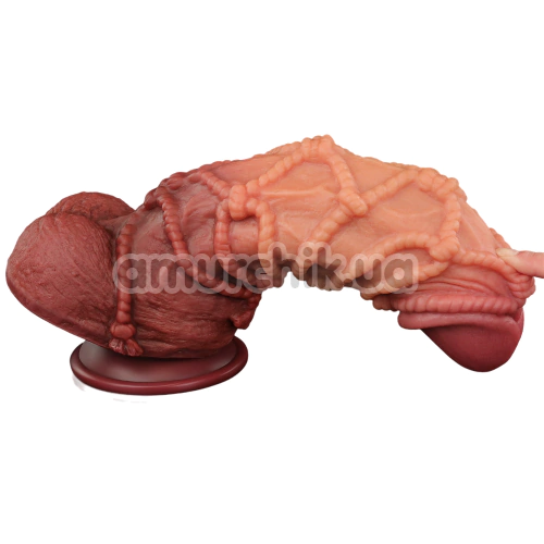 Фаллоимитатор Dual-Layered Silicone Nature Cock LV411073, коричневый